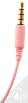 USAMS EP-9 sluchátka s mikrofonem a ovladačem růžová (pink) Jack 3,5mm konektor