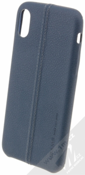 USAMS Joe kožený ochranný kryt pro Apple iPhone X modrá (blue)