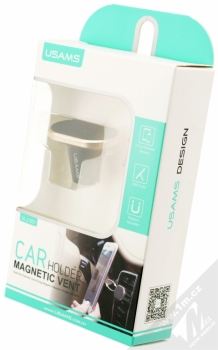 USAMS US-ZJ007 Magnetic Car Holder magnetický držák do mřížky ventilace v automobilu pro mobilní telefon, mobil, smartphone, tablet zlatá (gold) krabička