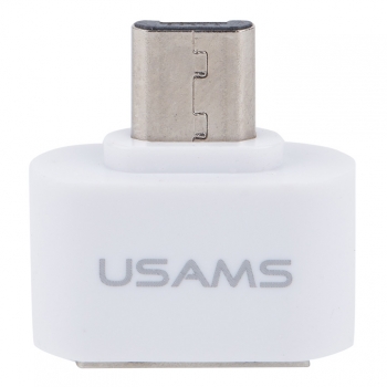 USAMS OTG miniaturní a elegantní OTG redukce z microUSB na USB pro mobilní telefon, mobil, smartphone, tablet bílá (white)
