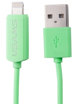 USAMS ULine USB kabel s Apple Lightning konektorem zelená (green)