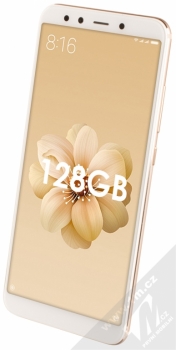 XIAOMI MI A2 6GB/128GB Global Version CZ LTE zlatá (gold) šikmo zepředu