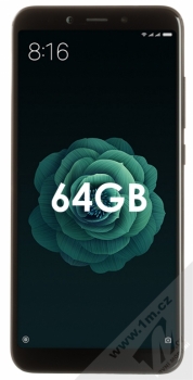 XIAOMI MI A2 4GB/64GB Global Version CZ LTE černá (black) zepředu