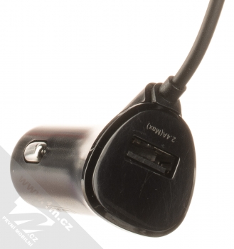 XO CC36 3in1 nabíječka do auta s konektory Apple Lightning, USB Type-C, microUSB a USB výstupem 15W černá (black) nabíječka USB výstup