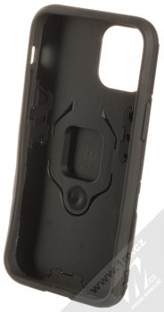 1Mcz Armor Ring odolný ochranný kryt s držákem na prst pro Apple iPhone 12 mini černá (black) zepředu
