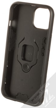 1Mcz Armor Ring odolný ochranný kryt s držákem na prst pro Apple iPhone 13 černá (black) zepředu