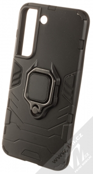 1Mcz Armor Ring odolný ochranný kryt s držákem na prst pro Samsung Galaxy S22 5G černá (black)