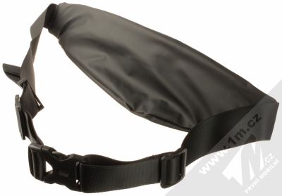 1Mcz Belt Fit Leather kožené sportovní pouzdro na pas s kapsičkou pro mobilní telefon od 5.0 do 6.5 palců černá (black) zezadu
