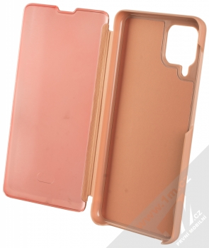 1Mcz Clear View flipové pouzdro pro Samsung Galaxy A22 růžová (pink) otevřené
