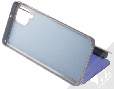 1Mcz Clear View flipové pouzdro pro Samsung Galaxy A12 modrá (blue) stojánek