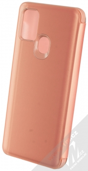 1Mcz Clear View flipové pouzdro pro Samsung Galaxy A21s růžová (pink) zezadu