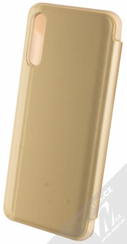 1Mcz Clear View flipové pouzdro pro Samsung Galaxy A50, Galaxy A30s zlatá (gold) zezadu