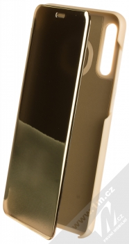 1Mcz Clear View flipové pouzdro pro Samsung Galaxy A50, Galaxy A30s zlatá (gold)