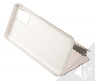1Mcz Clear View flipové pouzdro pro Samsung Galaxy M31s stříbrná (silver) stojánek