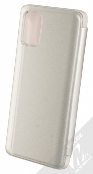1Mcz Clear View flipové pouzdro pro Samsung Galaxy M31s stříbrná (silver) zezadu