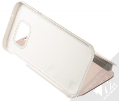 1Mcz Clear View flipové pouzdro pro Samsung Galaxy S7 Edge stříbrná (silver) stojánek