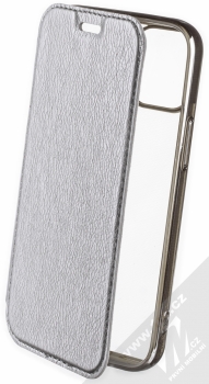 1Mcz Electro Book flipové pouzdro pro Apple iPhone 12 mini stříbrná (silver)