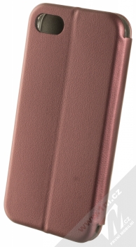 1Mcz Elegance Book flipové pouzdro pro Apple iPhone 7, iPhone 8, iPhone SE (2020) tmavě červená (dark red) zezadu
