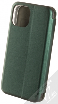 1Mcz Elegance Book flipové pouzdro pro Apple iPhone 13 mini tmavě zelená (dark green) zezadu