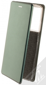 1Mcz Elegance Book flipové pouzdro pro Samsung Galaxy S21 Ultra tmavě zelená (dark green)