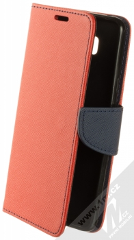 1Mcz Fancy Book Black flipové pouzdro pro LG G7 ThinQ červená modrá (red blue)