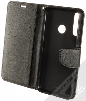 1Mcz Fancy Book flipové pouzdro pro Huawei P40 Lite E černá (black) otevřené