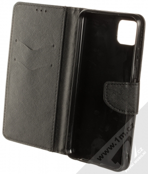 1Mcz Fancy Book flipové pouzdro pro Samsung Galaxy A22 5G černá (black) otevřené