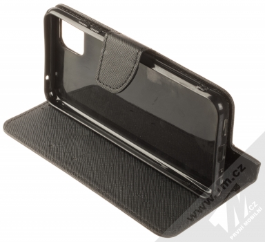 1Mcz Fancy Book flipové pouzdro pro Samsung Galaxy A22 5G černá (black) stojánek