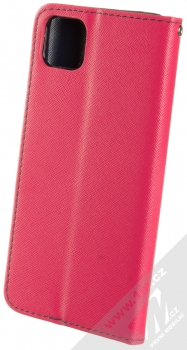 1Mcz Fancy Book flipové pouzdro pro Samsung Galaxy A22 5G růžová modrá (pink blue) zezadu