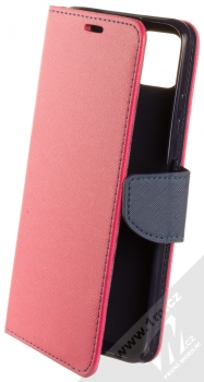 1Mcz Fancy Book flipové pouzdro pro Samsung Galaxy A22 5G růžová modrá (pink blue)