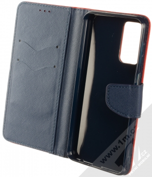 1Mcz Fancy Book flipové pouzdro pro Samsung Galaxy M23 5G červená modrá (red blue) otevřené