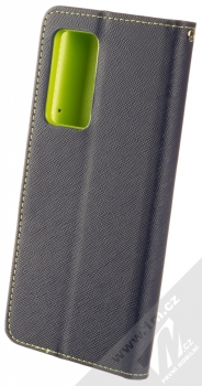 1Mcz Fancy Book flipové pouzdro pro Xiaomi 12, Xiaomi 12X modrá limetkově zelená (blue lime) zezadu