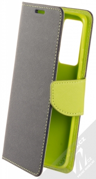 1Mcz Fancy Book flipové pouzdro pro Xiaomi 12, Xiaomi 12X modrá limetkově zelená (blue lime)