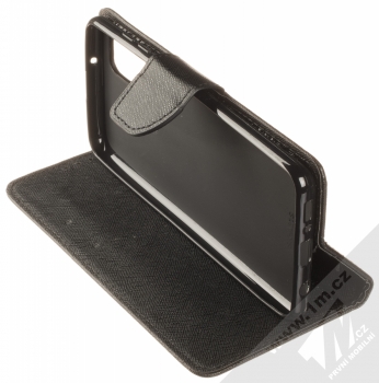 1Mcz Fancy Book flipové pouzdro pro Samsung Galaxy A21s černá (black) stojánek