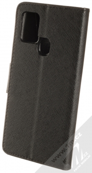 1Mcz Fancy Book flipové pouzdro pro Samsung Galaxy A21s černá (black) zezadu