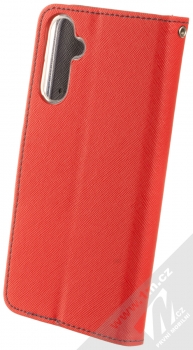1Mcz Fancy-CY Book flipové pouzdro pro Samsung Galaxy A14, Galaxy A14 5G červená modrá (red blue) zezadu