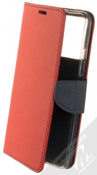 1Mcz Fancy-CY Book flipové pouzdro pro Xiaomi Redmi Note 12 4G červená modrá (red blue)