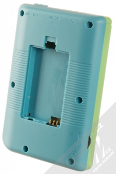 1Mcz G5s 500 in 1 herní konzole mátově zelená modrá (mint green blue) zezadu (baterie)