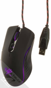 1Mcz GM06 herní myš kabelová černá (black) zepředu
