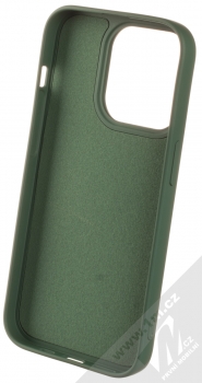 1Mcz Grip Ring ochranný kryt s držákem na prst pro Apple iPhone 14 Pro tmavě zelená (forest green) zepředu