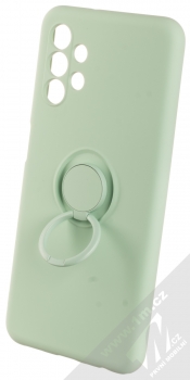 1Mcz Grip Ring Skinny ochranný kryt s držákem na prst pro Samsung Galaxy A13 4G mátově zelená (mint green) držák