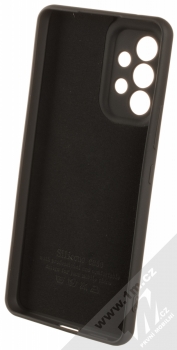1Mcz Grip Ring Skinny ochranný kryt s držákem na prst pro Samsung Galaxy A53 5G černá (black) zepředu