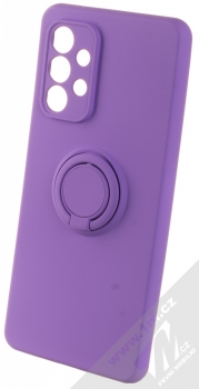 1Mcz Grip Ring Skinny ochranný kryt s držákem na prst pro Samsung Galaxy A53 5G fialová (violet)