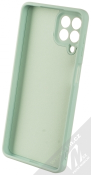 1Mcz Grip Ring Skinny ochranný kryt s držákem na prst pro Samsung Galaxy M53 5G mátově zelená (mint green) zepředu