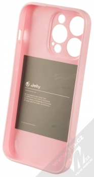 1Mcz Jelly Skinny TPU ochranný kryt pro Apple iPhone 14 Pro světle růžová (light pink) zepředu