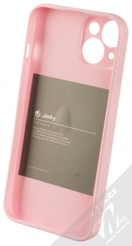 1Mcz Jelly Skinny TPU ochranný kryt pro Apple iPhone 14 světle růžová (light pink) zepředu
