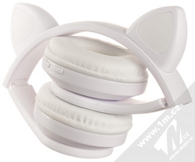 1Mcz JST-B39M Bluetooth stereo sluchátka s oušky a světelnými efekty bílá (white) složené