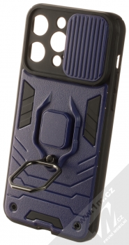 1Mcz Lens Ring odolný ochranný kryt pro Apple iPhone 14 Pro Max tmavě modrá černá (navy blue black) otevřené držák