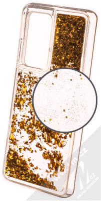 1Mcz Liquid Diamond Sparkle ochranný kryt s přesýpacím efektem třpytek pro Huawei P40 Pro zlatá (gold)
