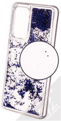 1Mcz Liquid Hexagon Sparkle ochranný kryt s přesýpacím efektem třpytek pro Samsung Galaxy A53 5G modrá (blue)